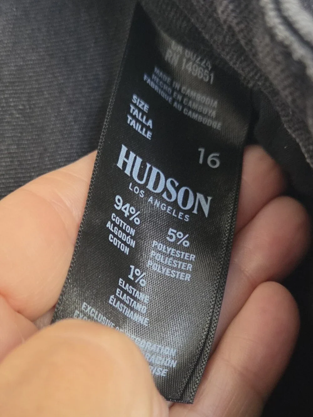Hudson Los Angeles Women High-Rise Straight Leg Jeans – Night Time Wash – Sz 16